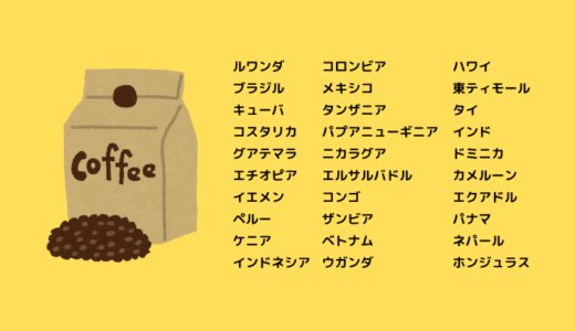 自宅で挽いて味わったコーヒー豆の生産地が 30か国を超えて分かったこと、感じたこと