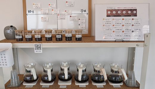 螺旋階段を登った 3階のカフェ「TINY PONTA COFFEE 吉祥寺店」は焙煎コーヒー豆の販売も本格的